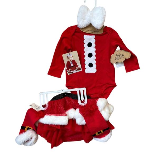 NEW Baby Essentials Christmas 4-Piece Set Baby Girl 3 months - Picture 1 of 5